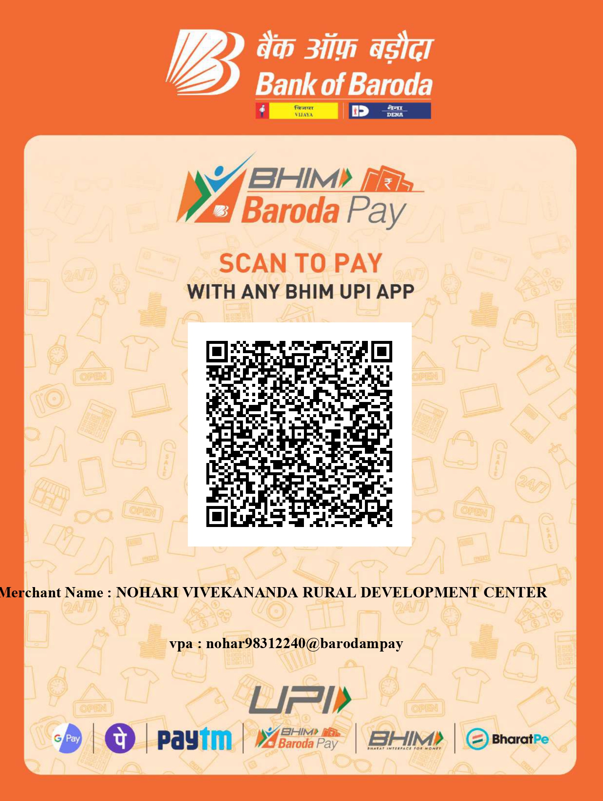UPI QR Code for NVRDC Donations